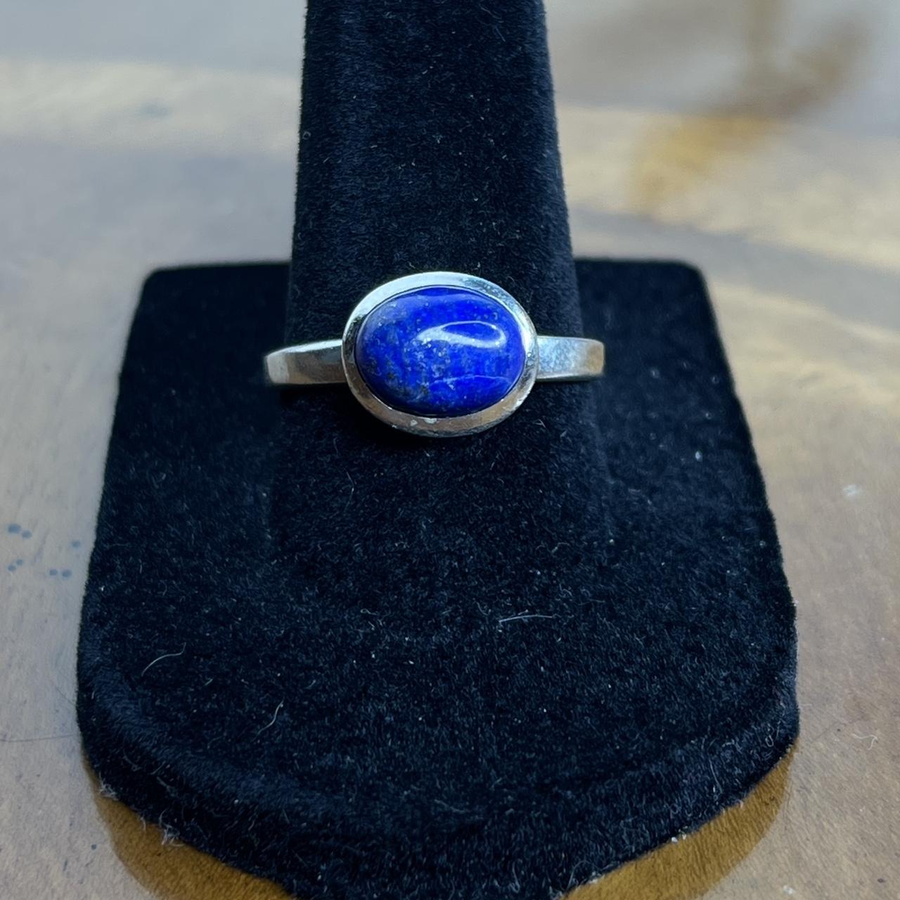 Women's Ring - Silver/Blue – Solid sterling silve… - image 1