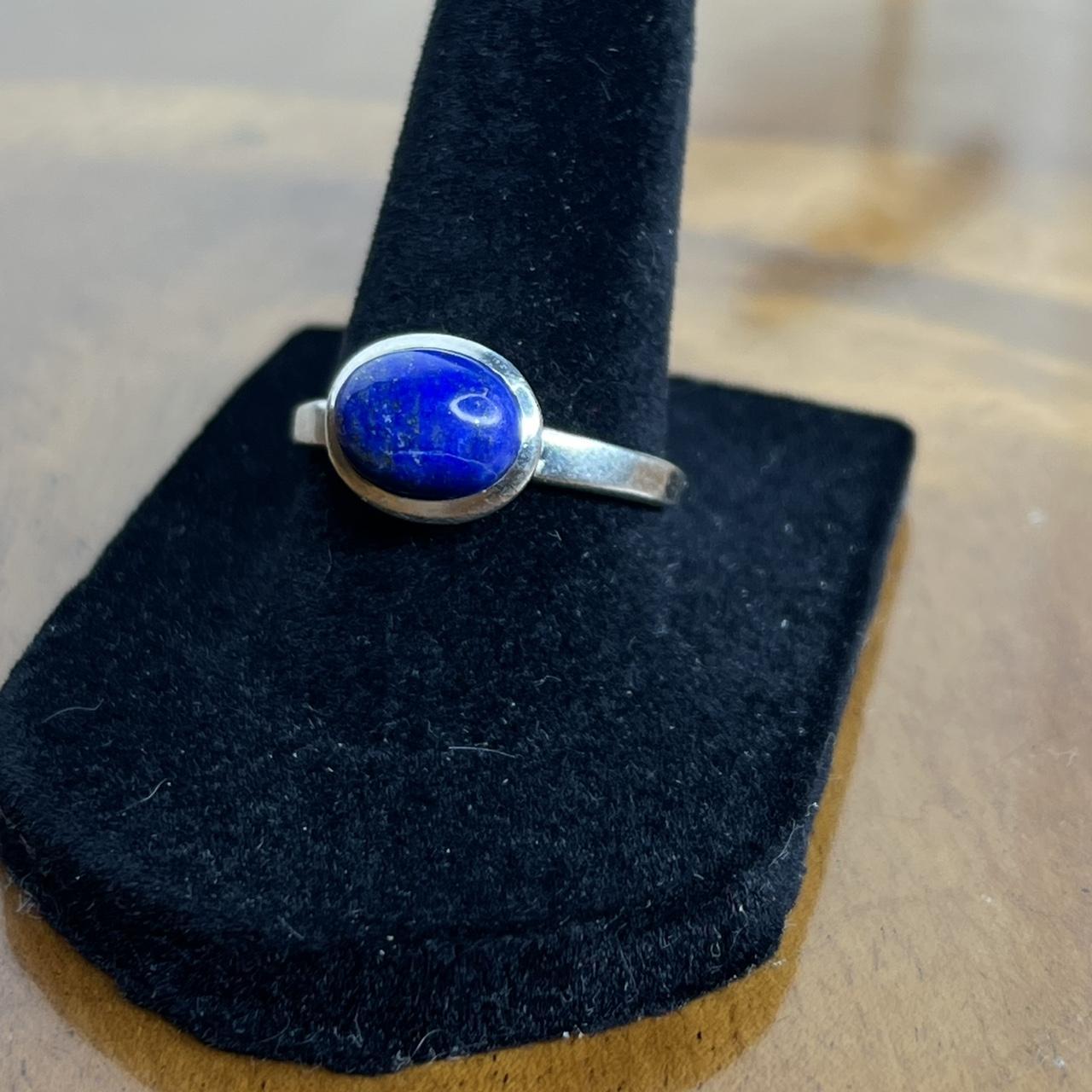 Women's Ring - Silver/Blue – Solid sterling silve… - image 3