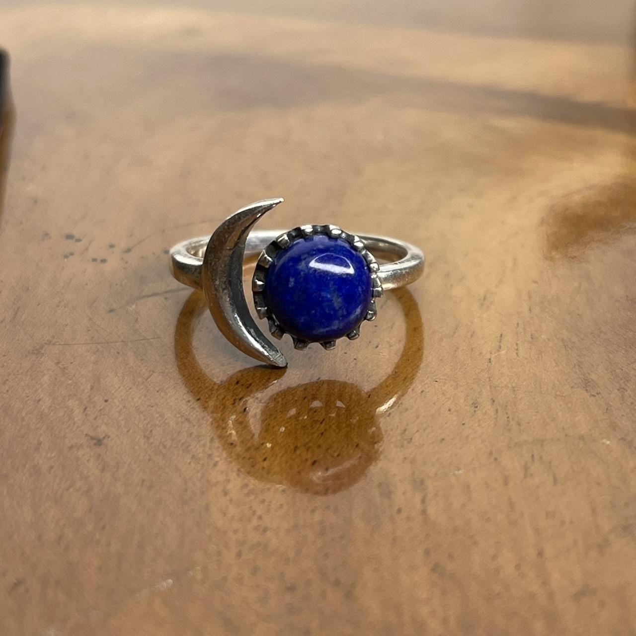 Women's Ring - Silver/Blue – Solid sterling silve… - image 5