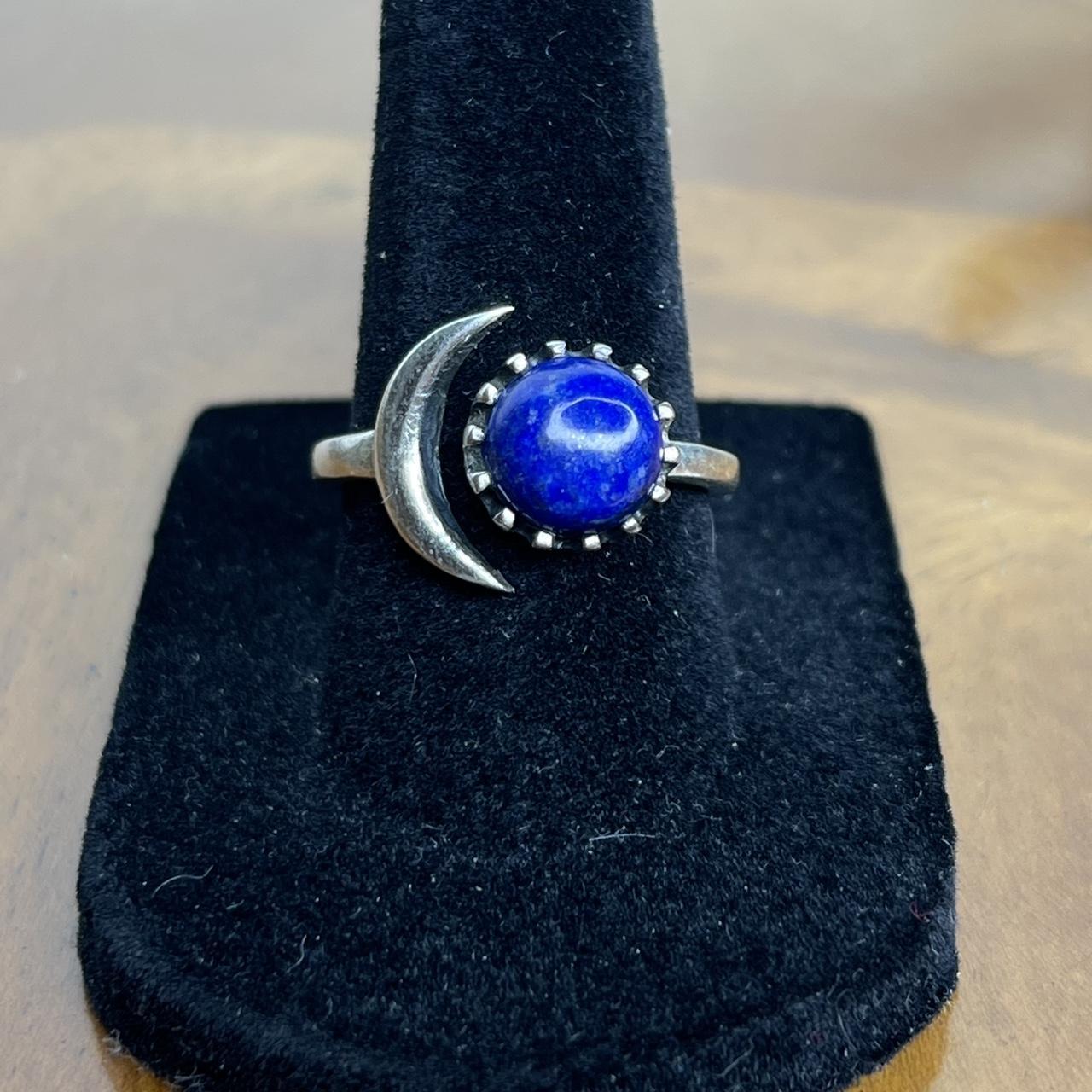 Women's Ring - Silver/Blue – Solid sterling silve… - image 1