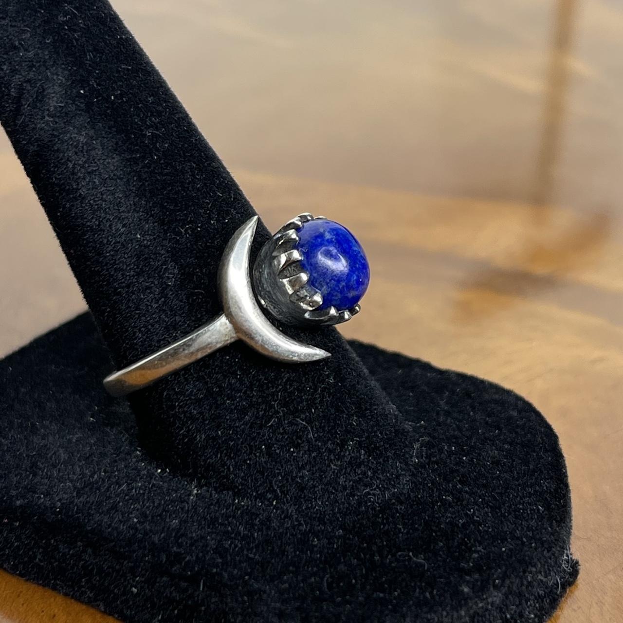 Women's Ring - Silver/Blue – Solid sterling silve… - image 3