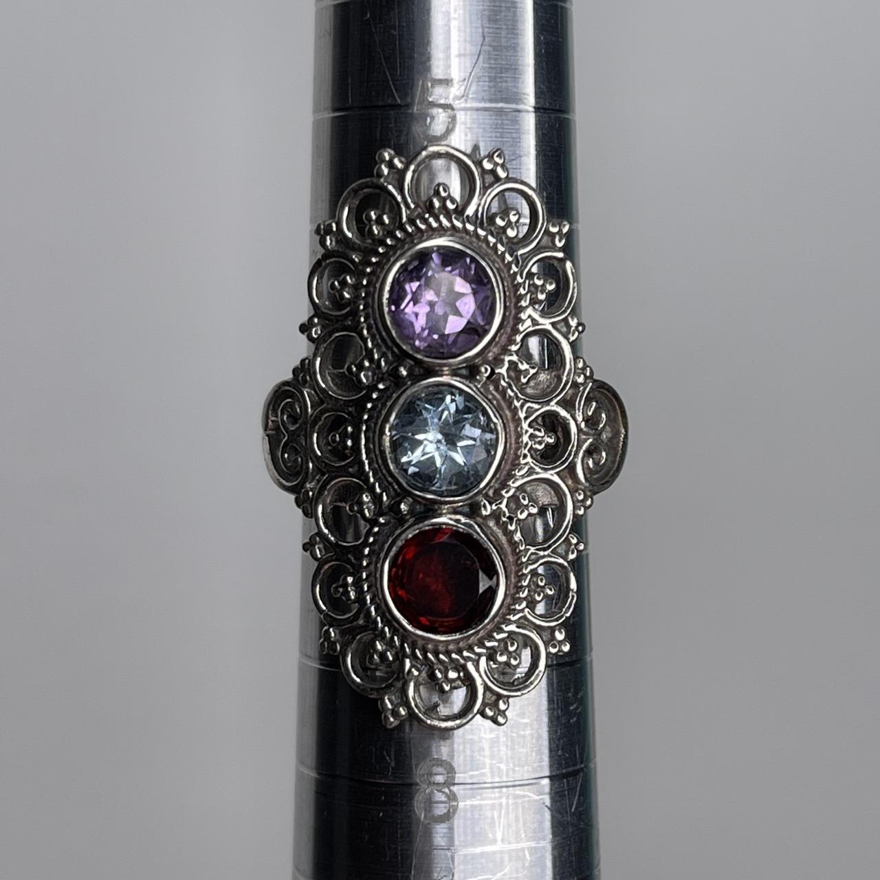 Women's Ring - Silver/Multi – Solid sterling silv… - image 4