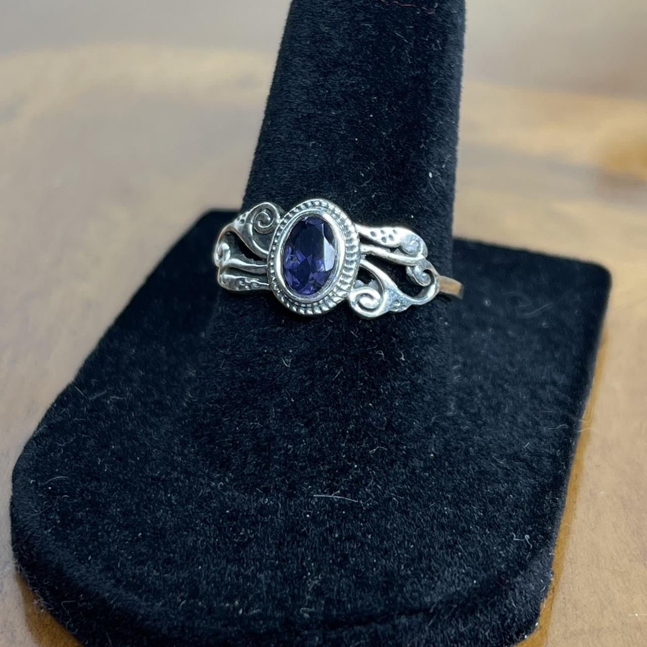 Women's Ring - Silver/Blue – Solid sterling silve… - image 2