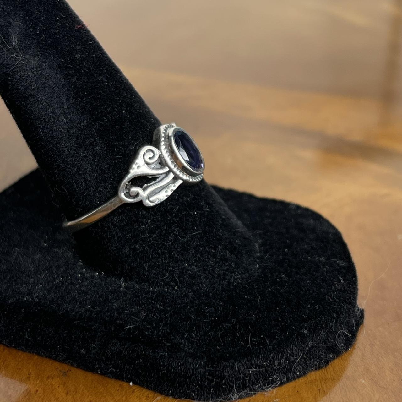 Women's Ring - Silver/Blue – Solid sterling silve… - image 4