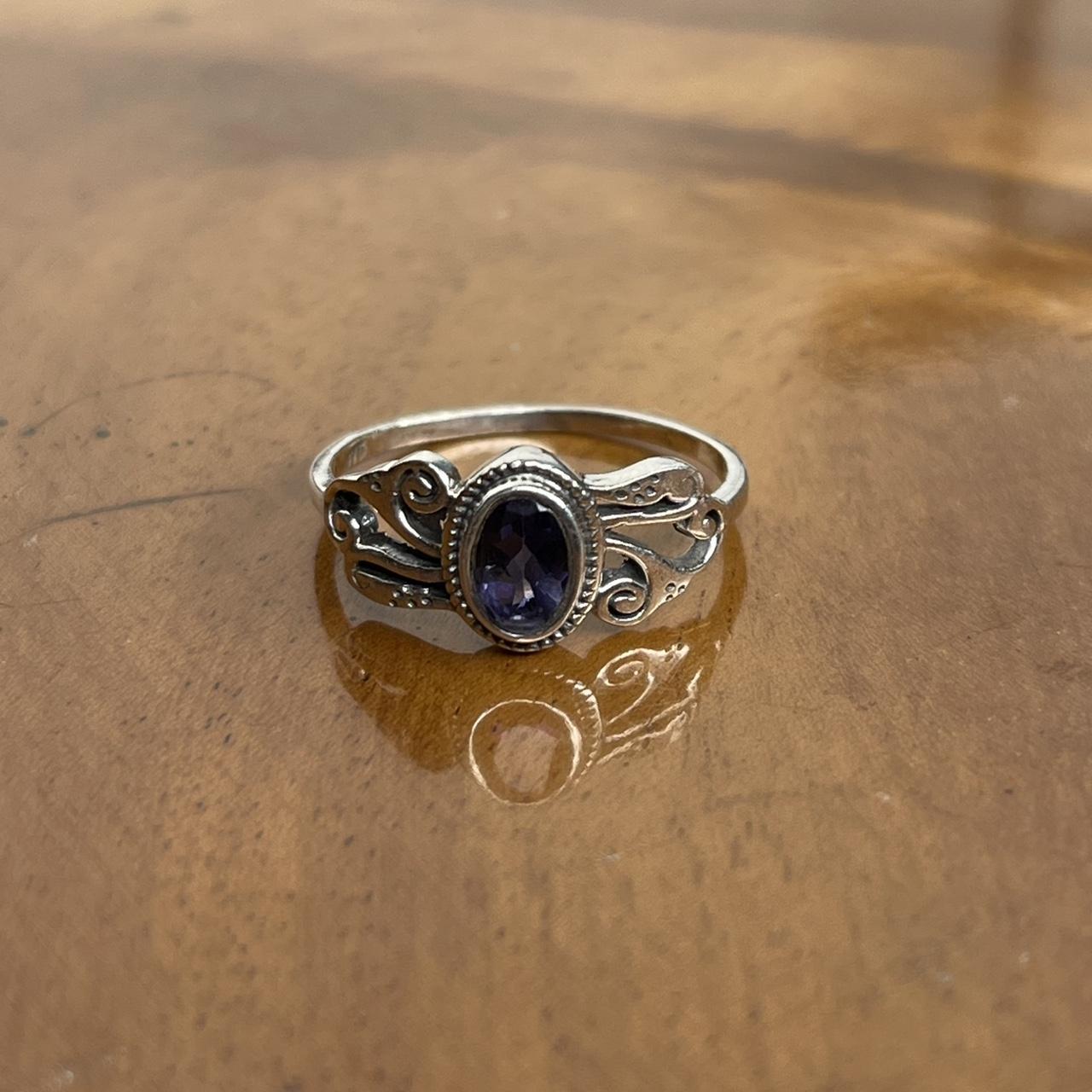 Women's Ring - Silver/Blue – Solid sterling silve… - image 6