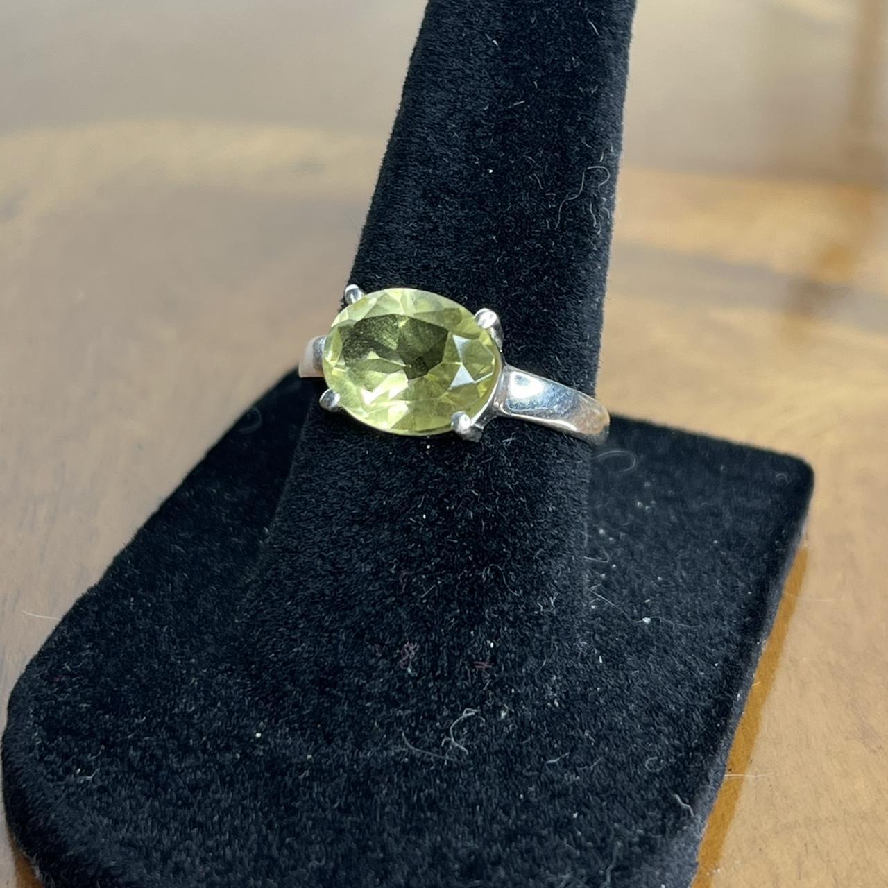 Women's Ring - Green – Solid sterling silver ring… - image 3