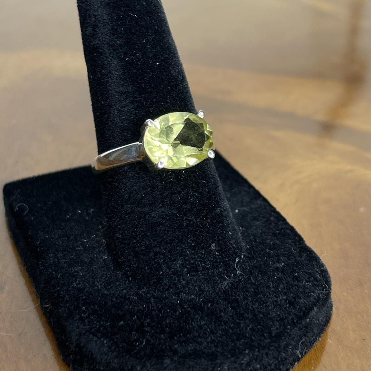 Women's Ring - Green – Solid sterling silver ring… - image 2