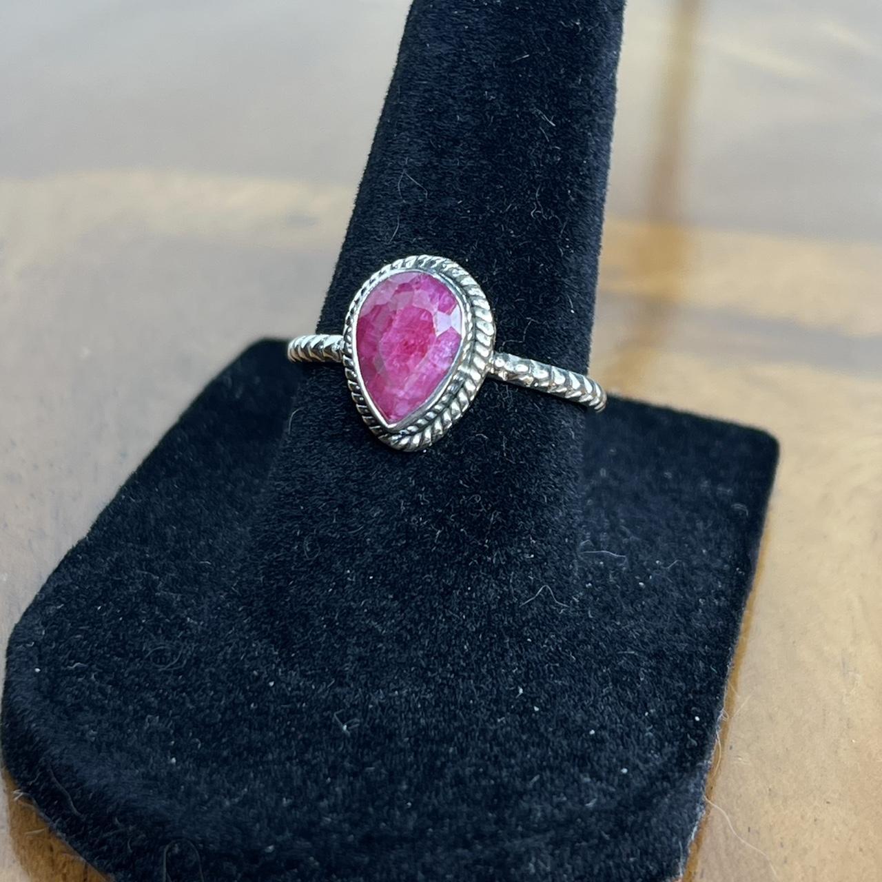 Women's Ring - Pink/Silver – Solid sterling silve… - image 2