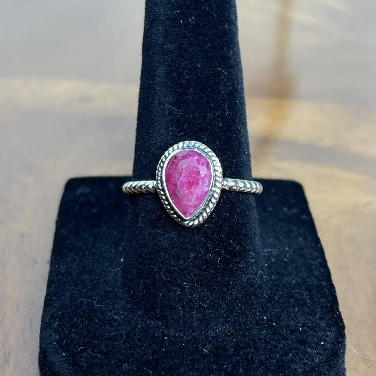 Women's Ring - Pink/Silver – Solid sterling silve… - image 1