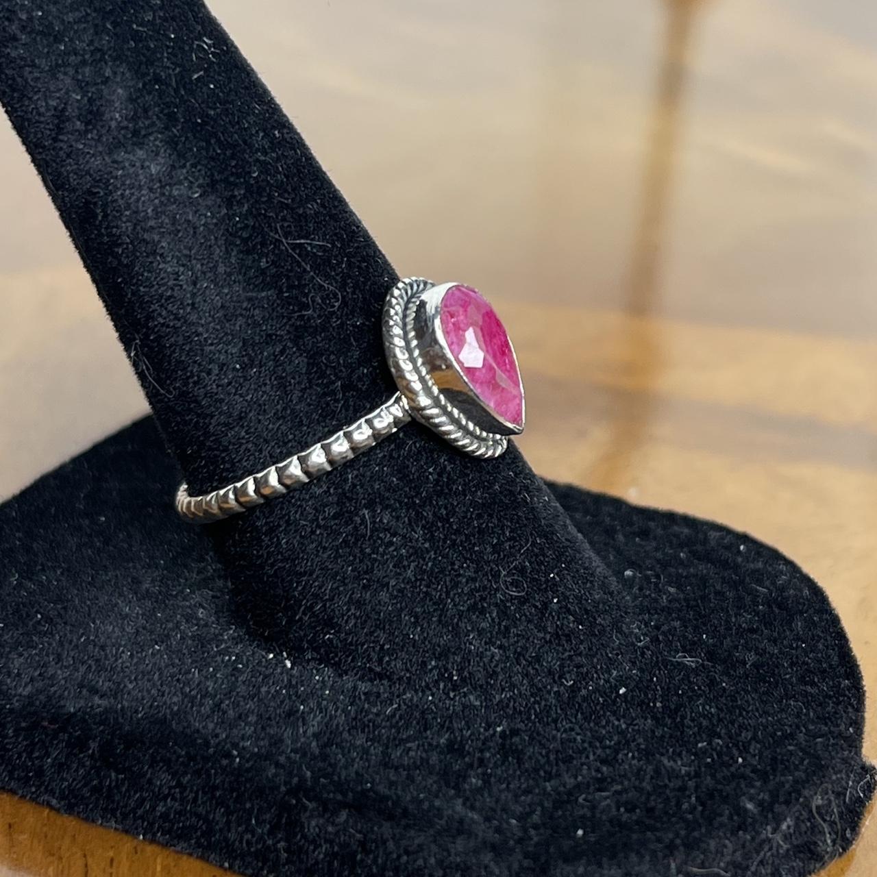 Women's Ring - Pink/Silver – Solid sterling silve… - image 4