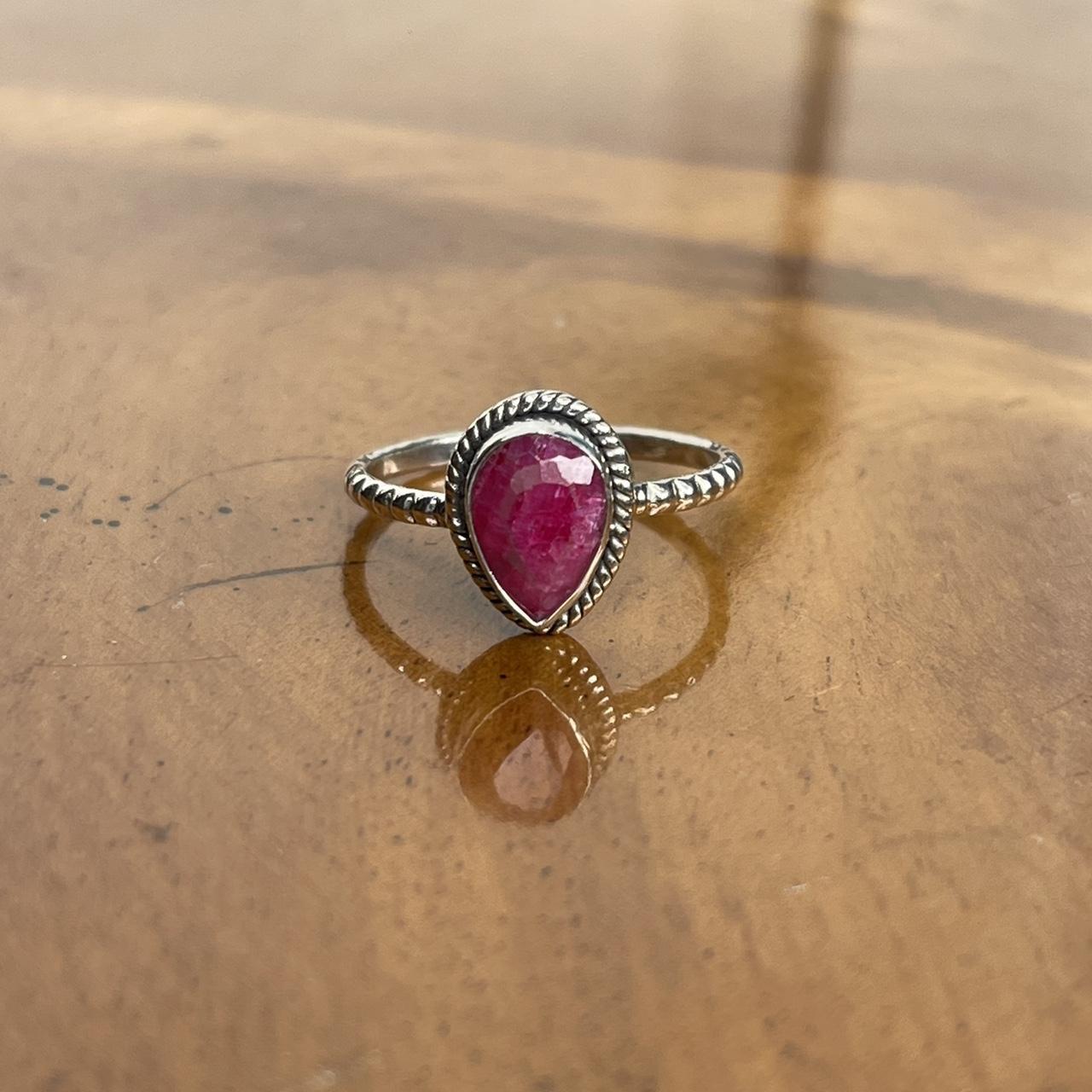 Women's Ring - Pink/Silver – Solid sterling silve… - image 6