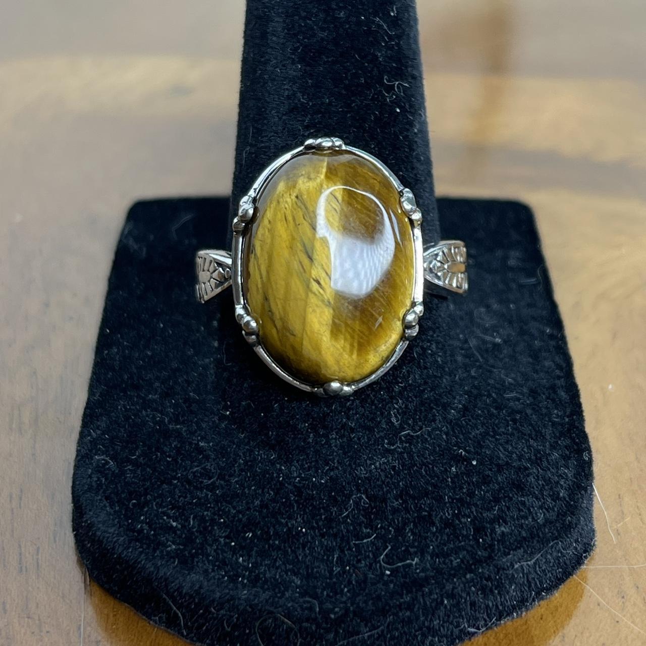 Women's Ring - Silver/Yellow – Solid sterling sil… - image 1