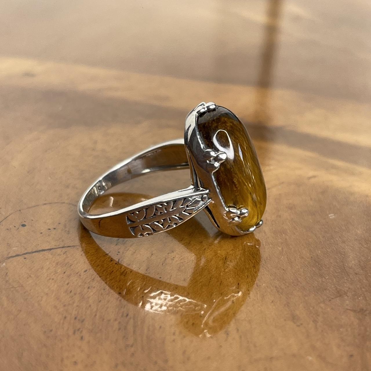 Women's Ring - Silver/Yellow – Solid sterling sil… - image 8