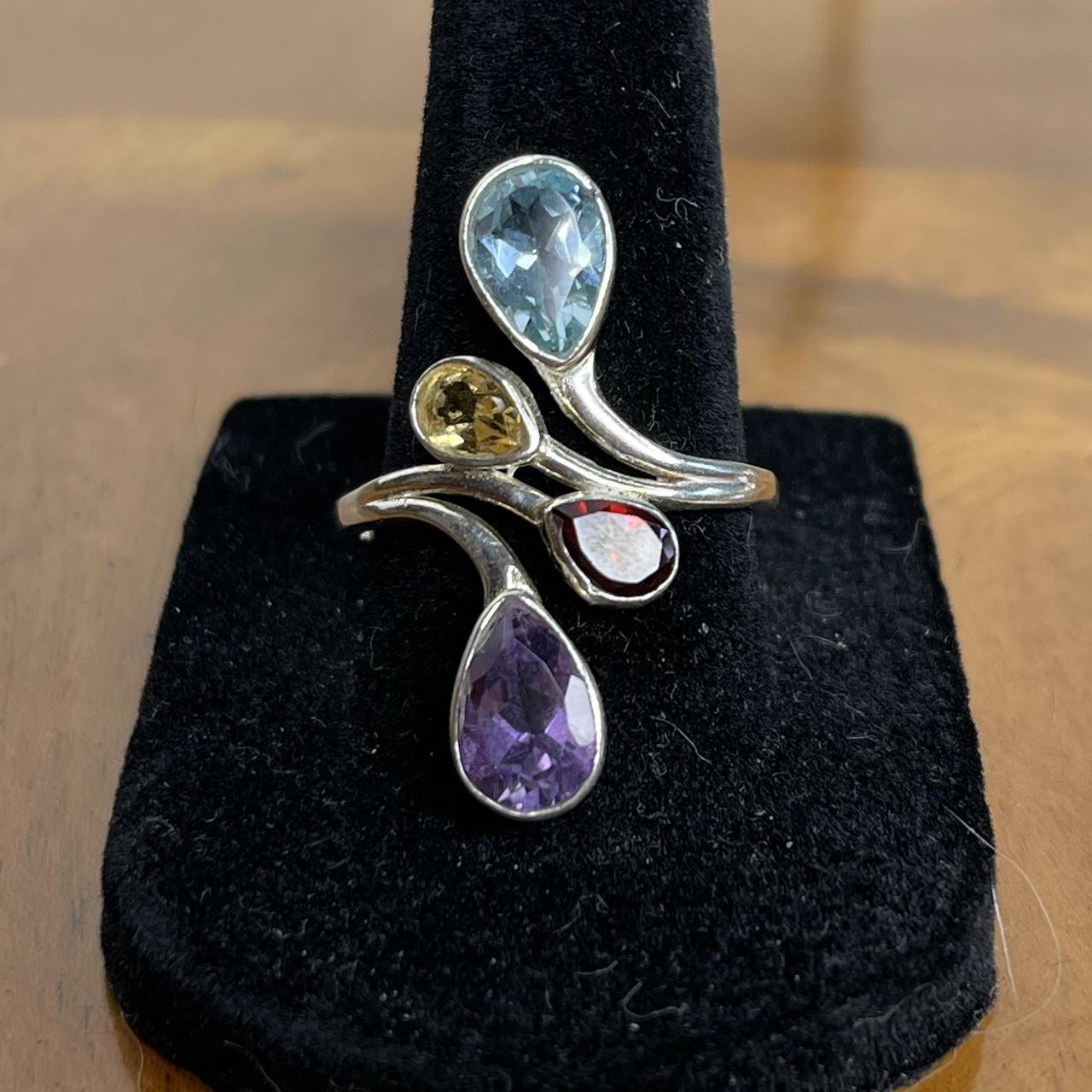 Women's Ring - Silver/Multi – Solid sterling silv… - image 1