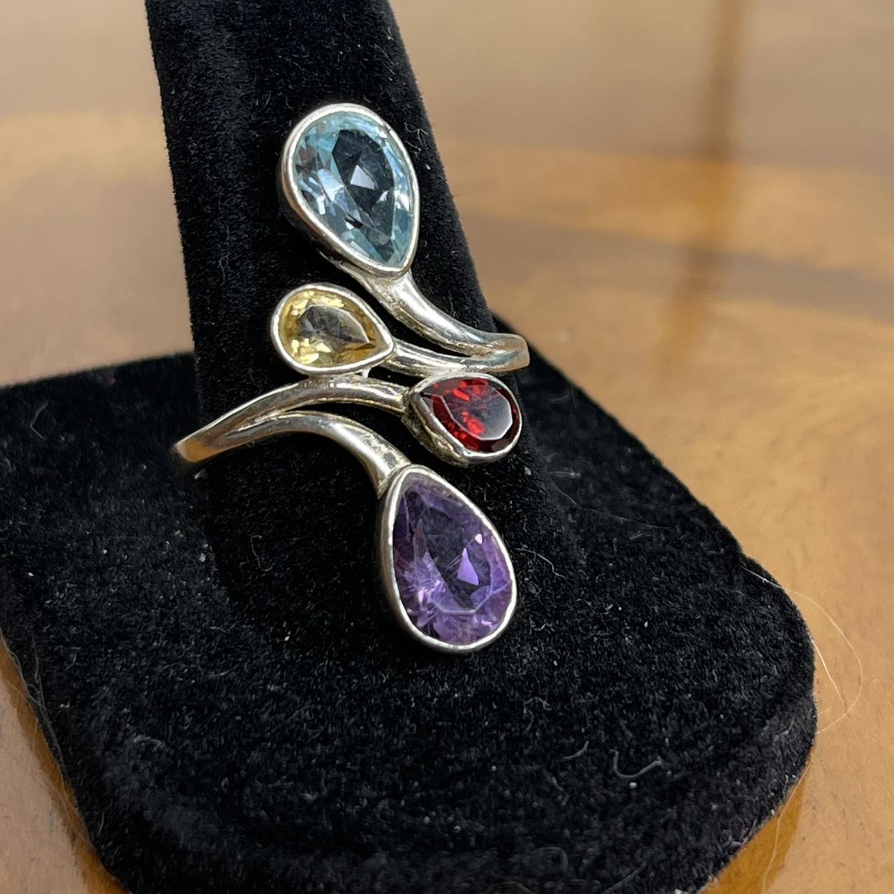 Women's Ring - Silver/Multi – Solid sterling silv… - image 2