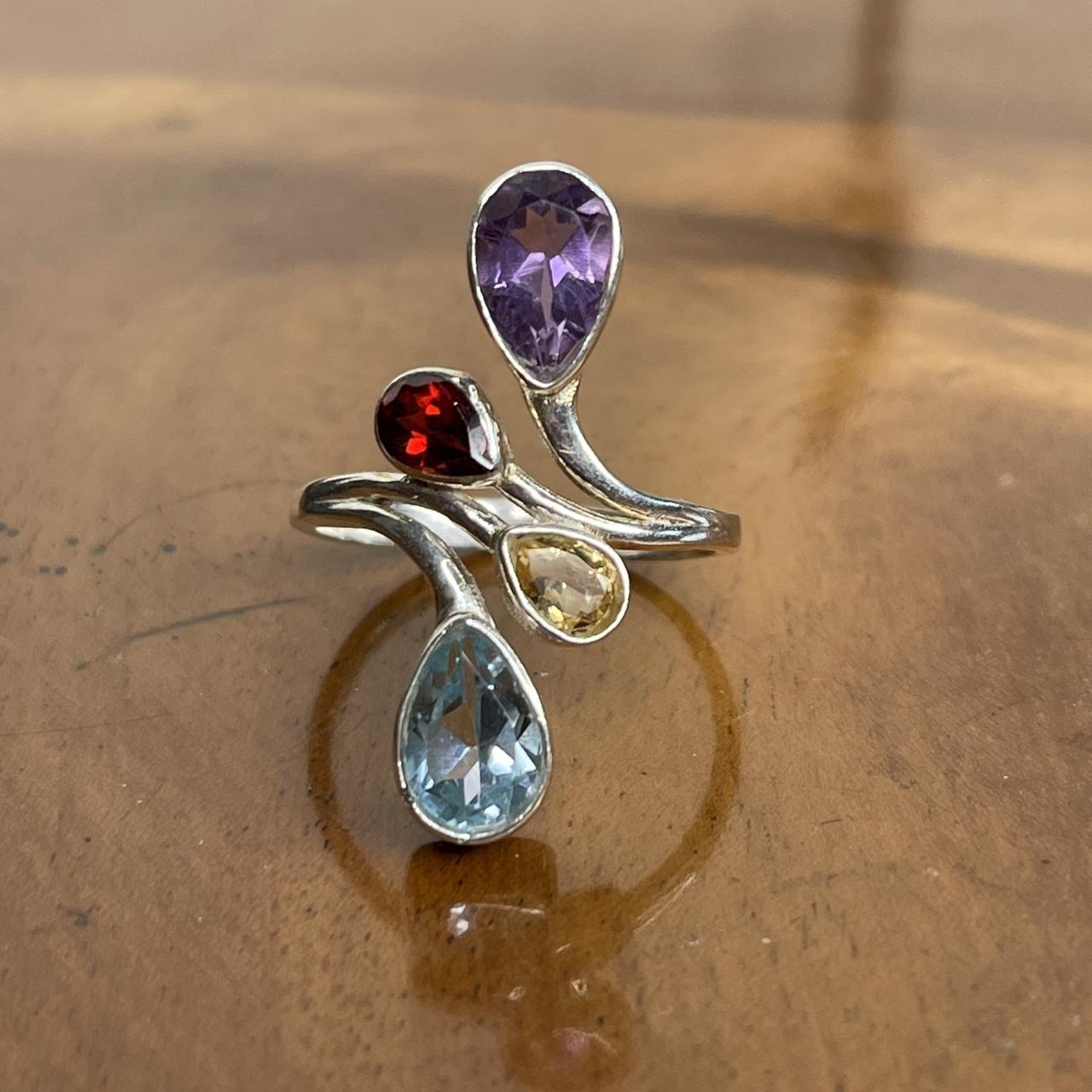 Women's Ring - Silver/Multi – Solid sterling silv… - image 6