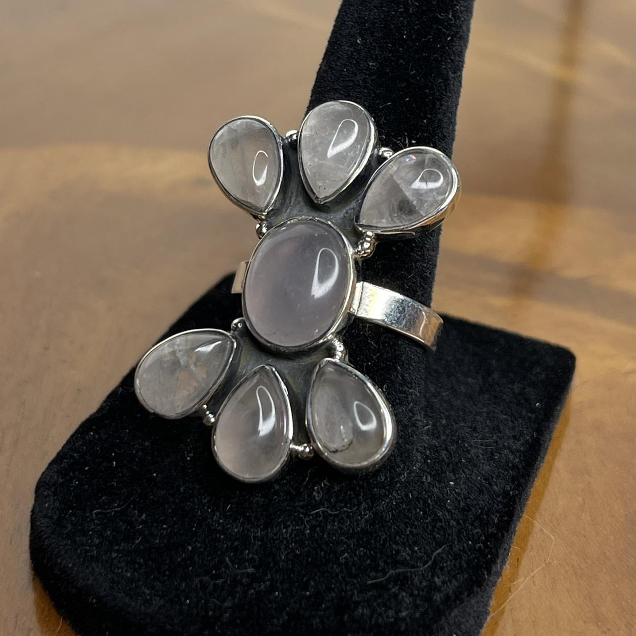 Women's Ring - Silver/White – Solid sterling silv… - image 3