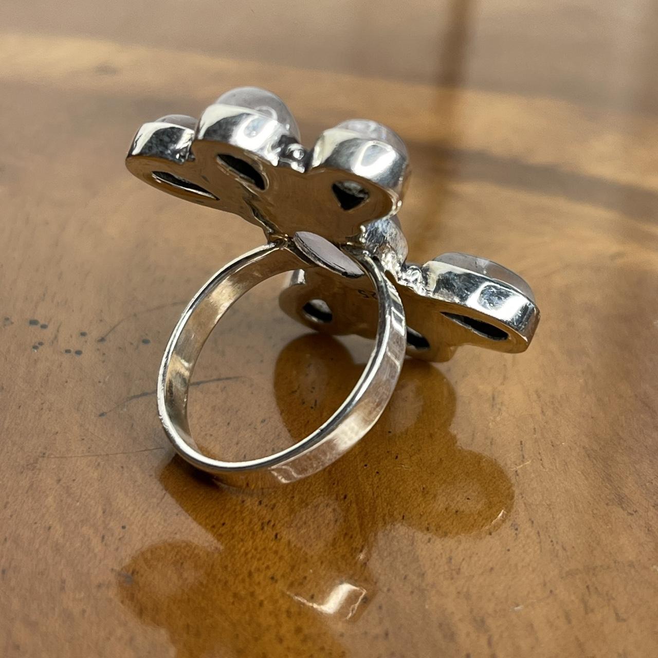 Women's Ring - Silver/White – Solid sterling silv… - image 7