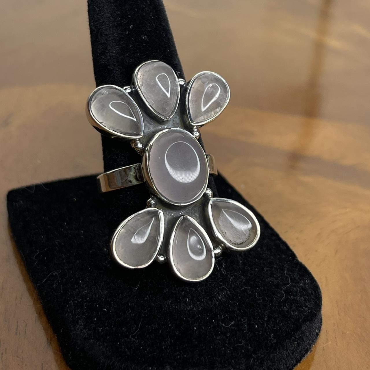 Women's Ring - Silver/White – Solid sterling silv… - image 2