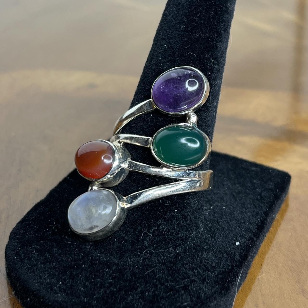 Women's Ring - Multi/Silver – Solid sterling silv… - image 3