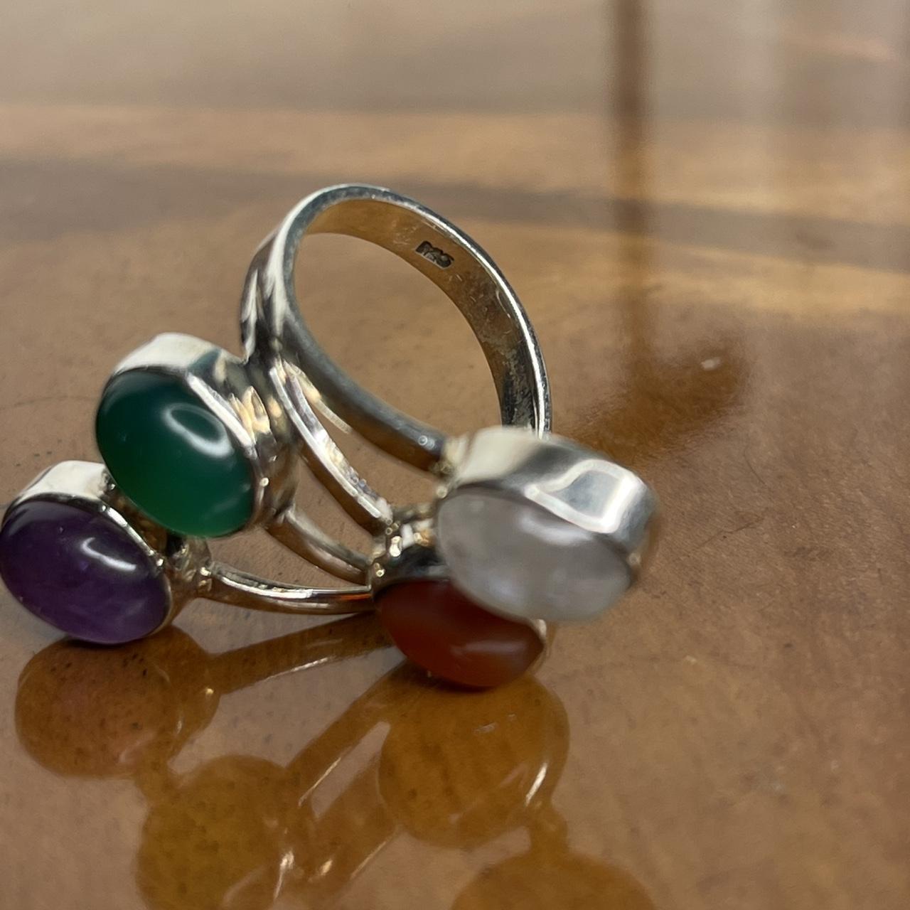 Women's Ring - Multi/Silver – Solid sterling silv… - image 6