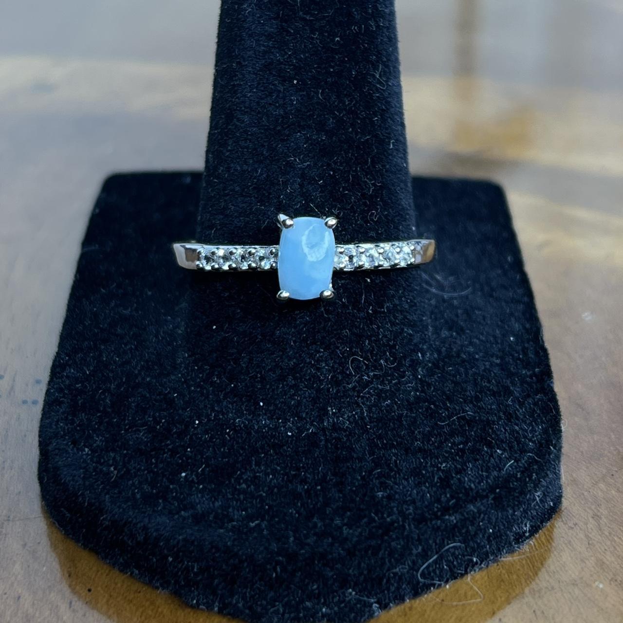 Women's Ring - Silver/Blue – Solid sterling silve… - image 1
