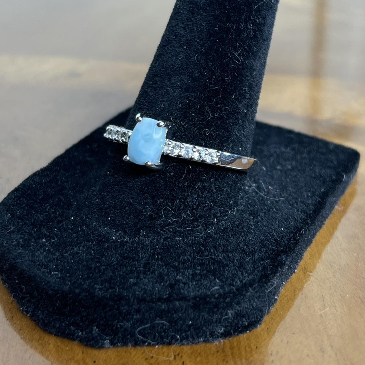 Women's Ring - Silver/Blue – Solid sterling silve… - image 3