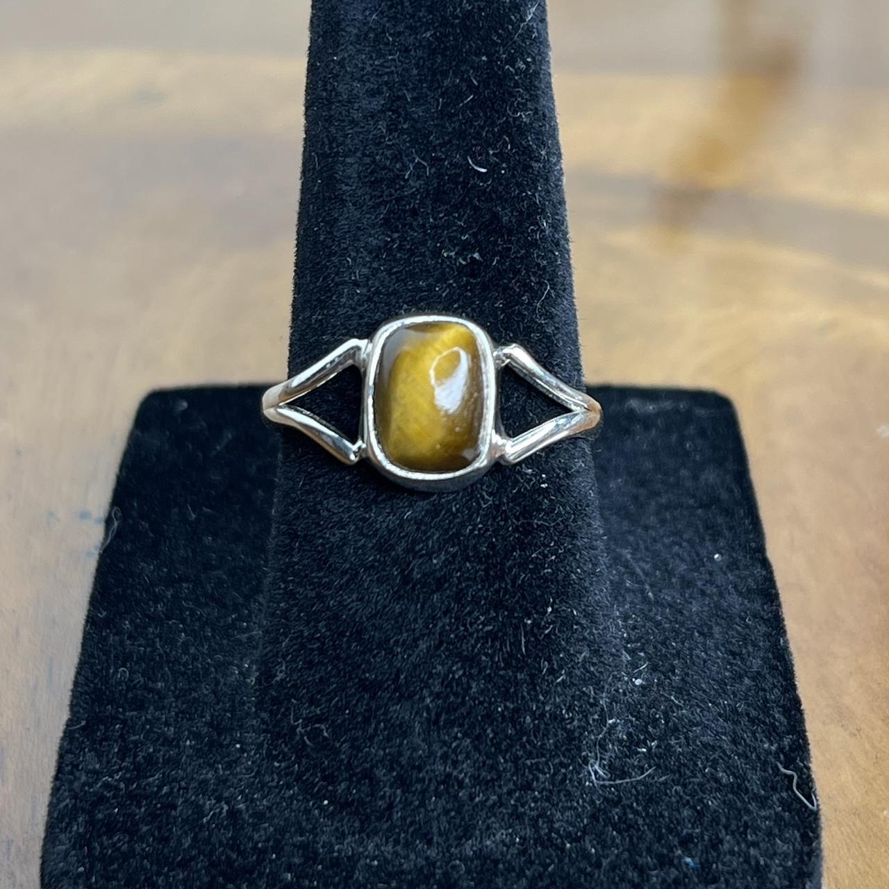 Women's Ring - Silver/Brown – Solid sterling silv… - image 1