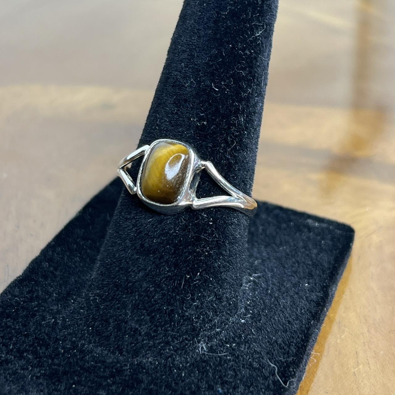 Women's Ring - Silver/Brown – Solid sterling silv… - image 3