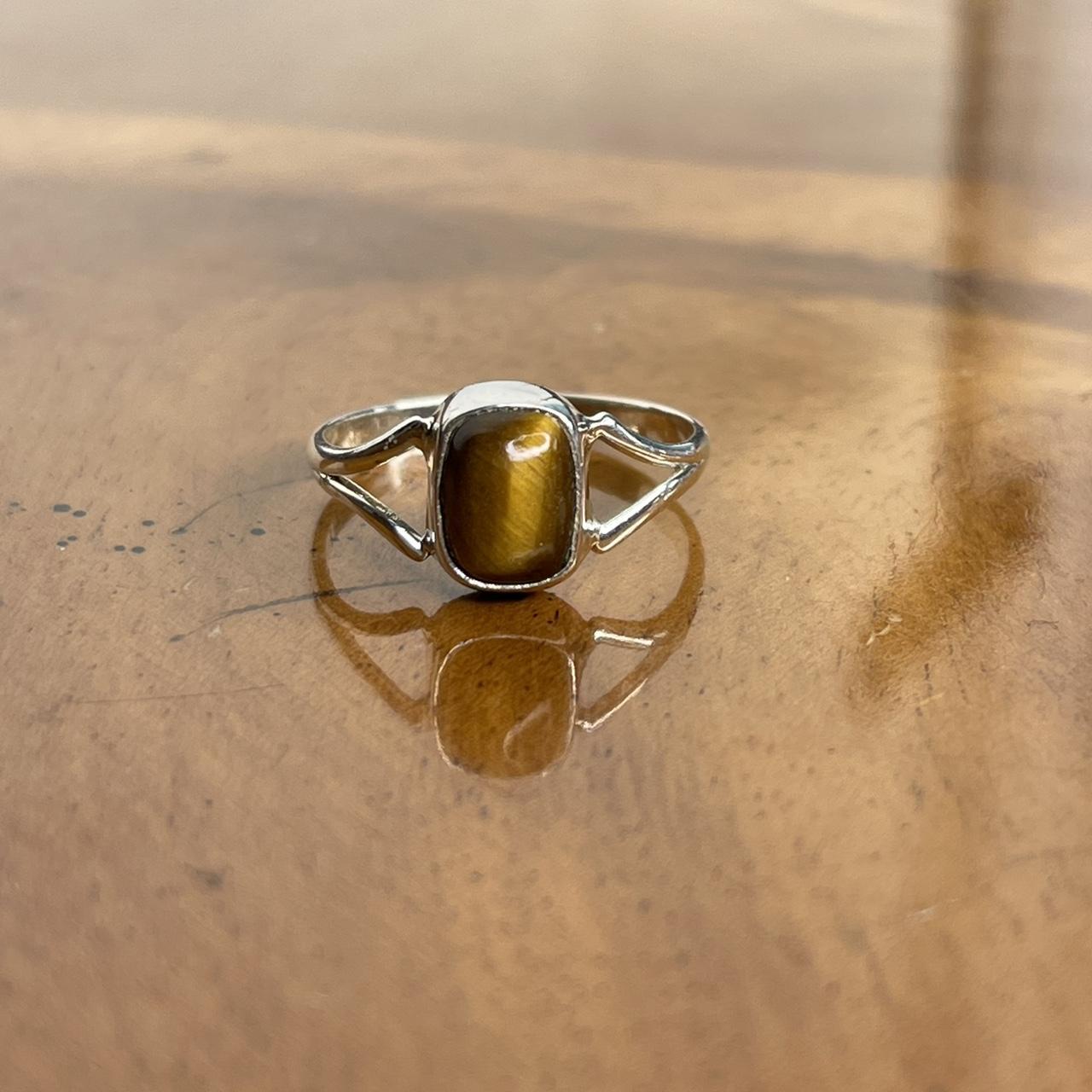 Women's Ring - Silver/Brown – Solid sterling silv… - image 6