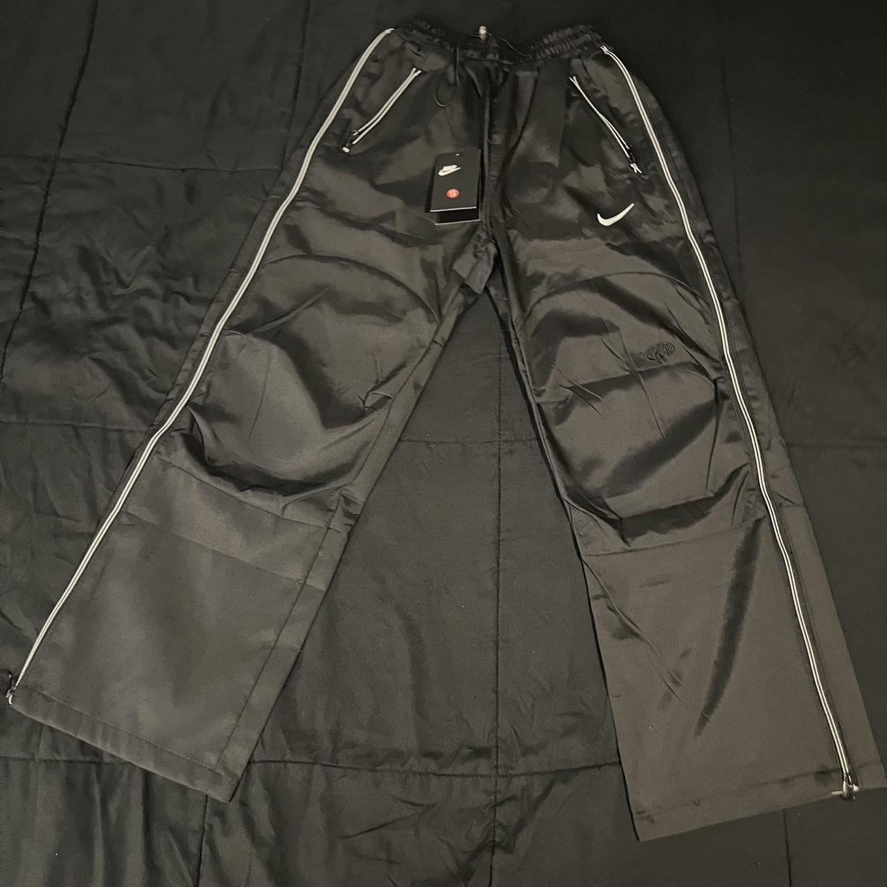 Nike black and white track pants trackpants Size... Depop