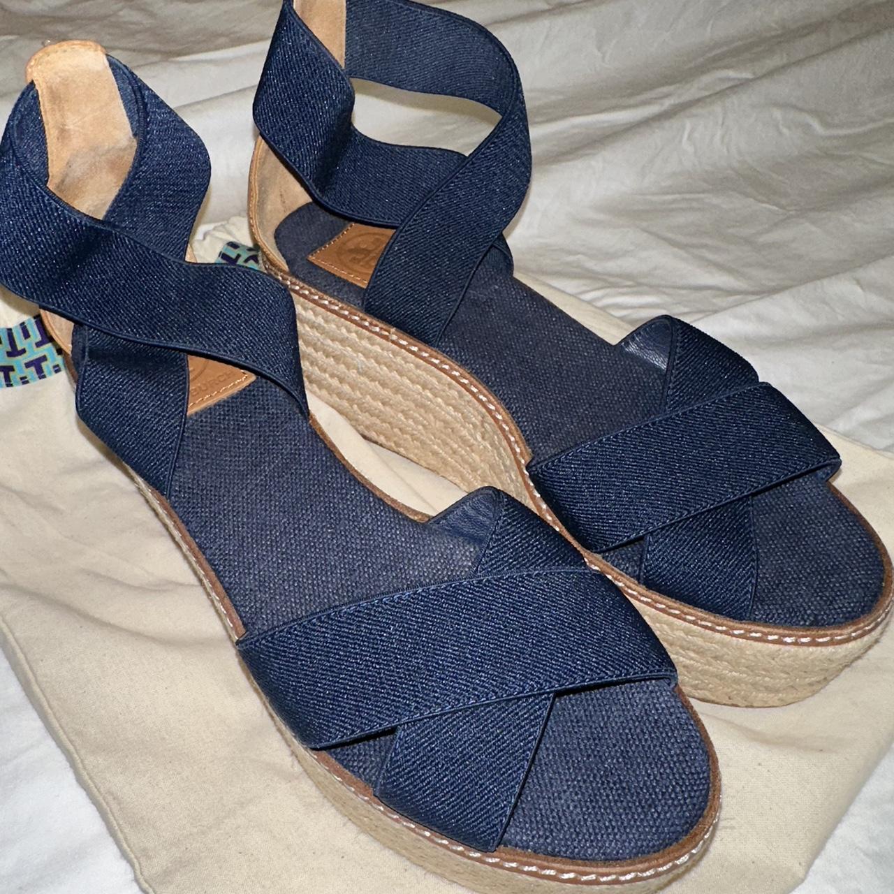 Tory burch denim shops espadrilles