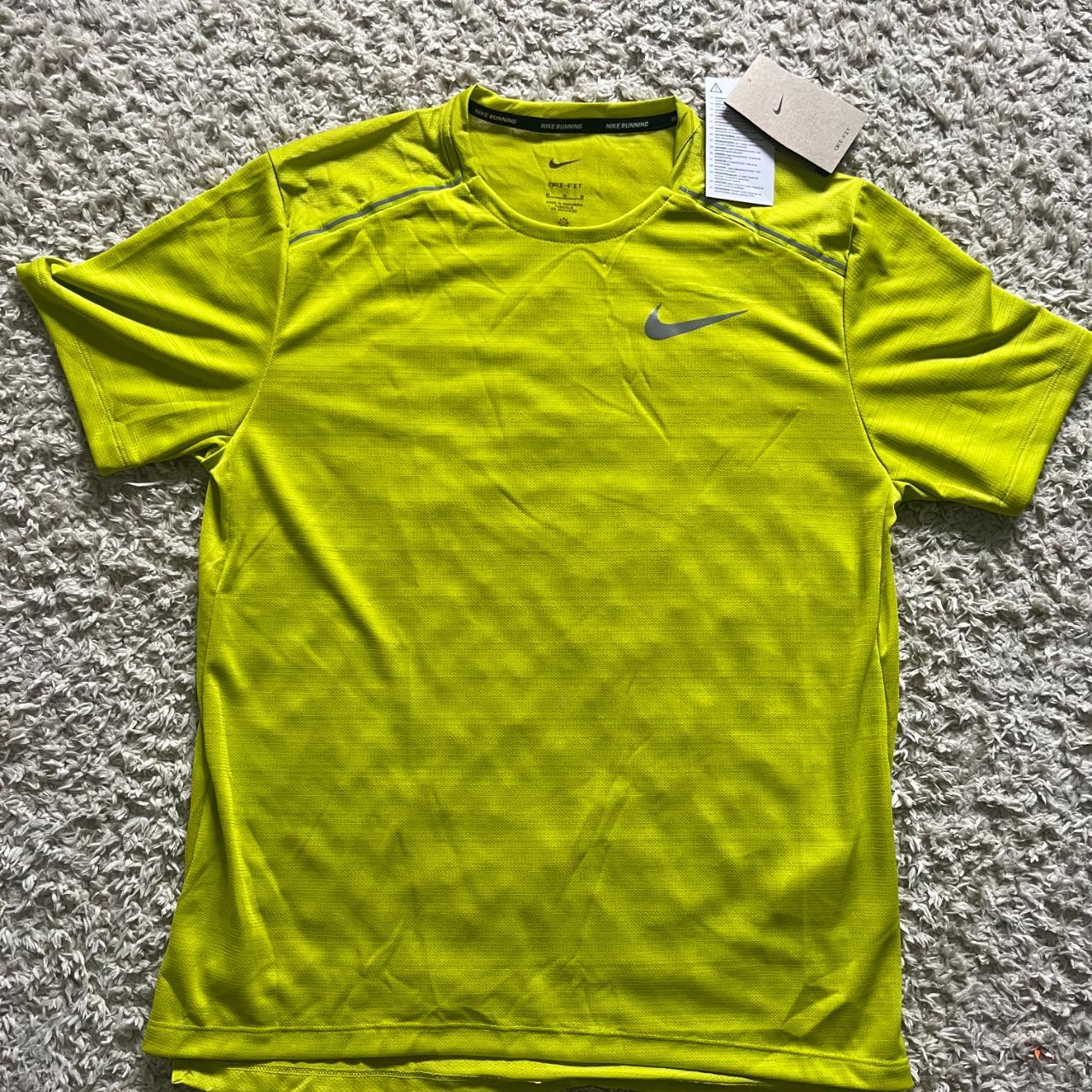 neon yellow nike dri fit shirt