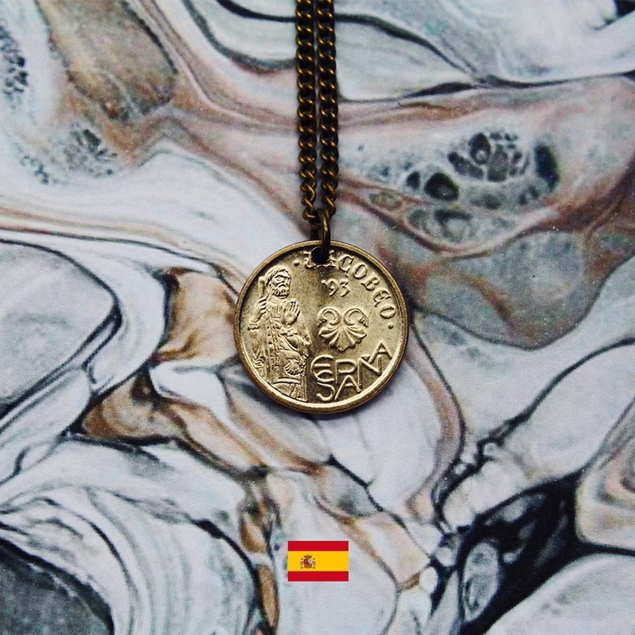 Spanish gold sale coin pendant