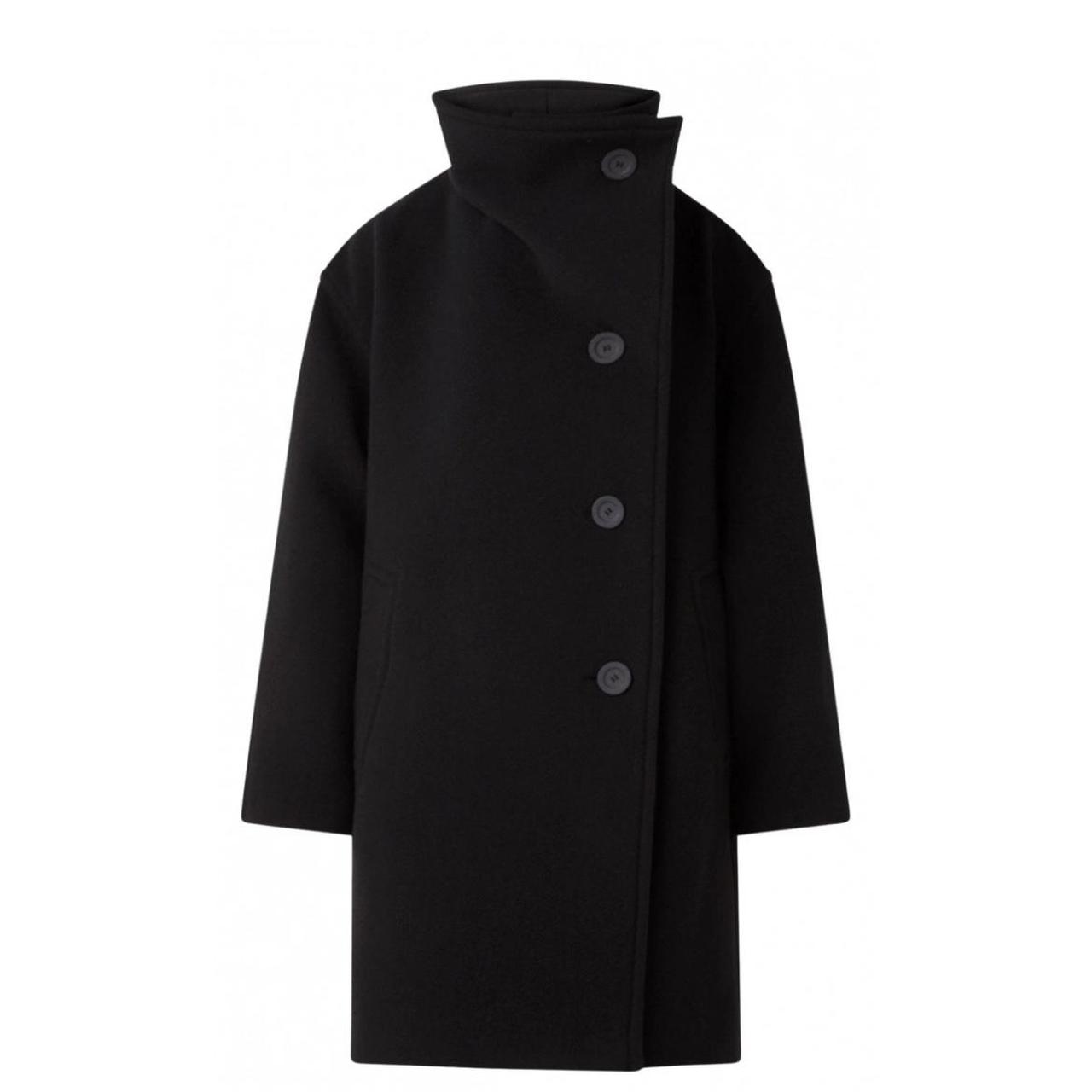 Acne Studios black funnel coat. Wool. Worn over 1