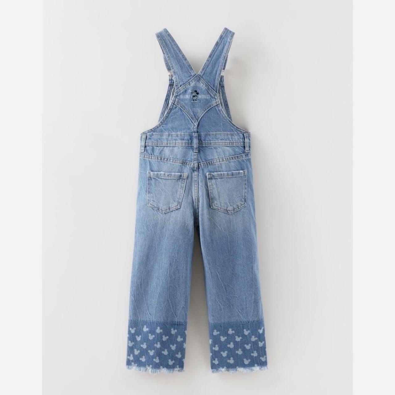 Zara Mickey Mouse Disney Denim Overalls size 11-12 | Depop