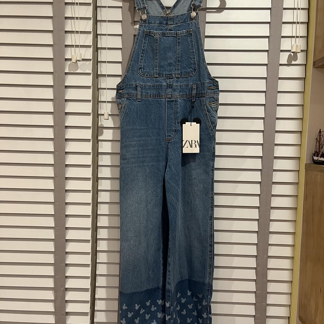 Zara Mickey Mouse Disney Denim Overalls size 11-12 | Depop