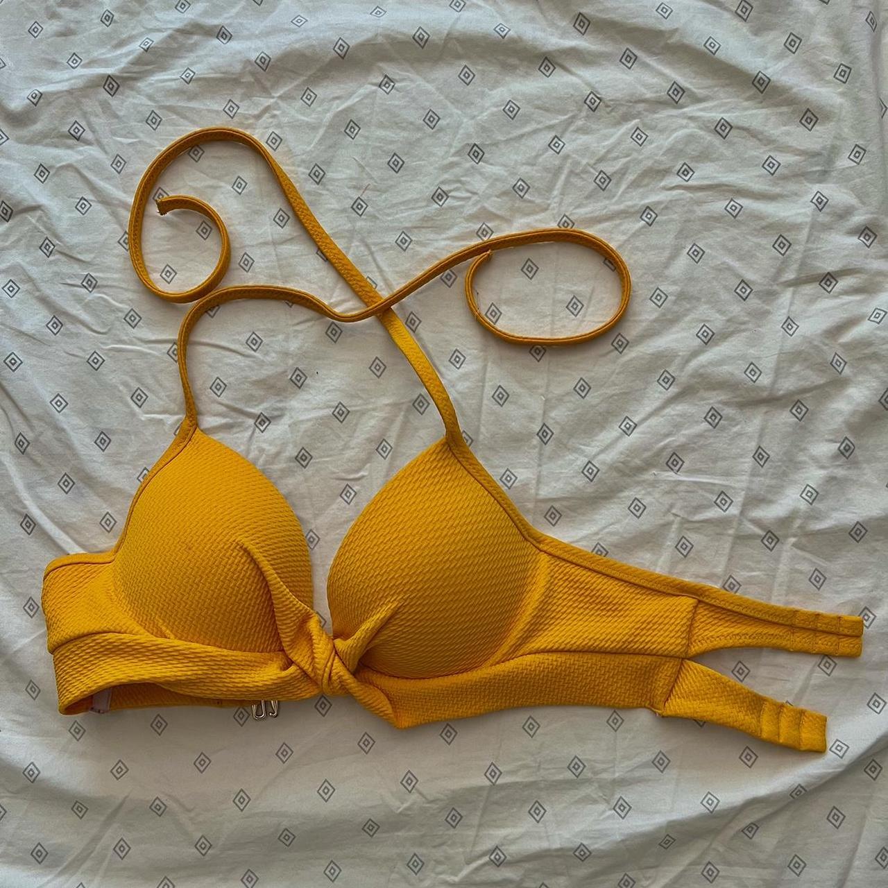 Yellow Mustard Bathing Suit Top 34B Target Push Up