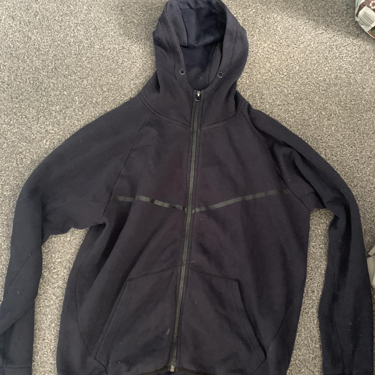 BoohooMAN tech fleece style hoodie Size S - Depop