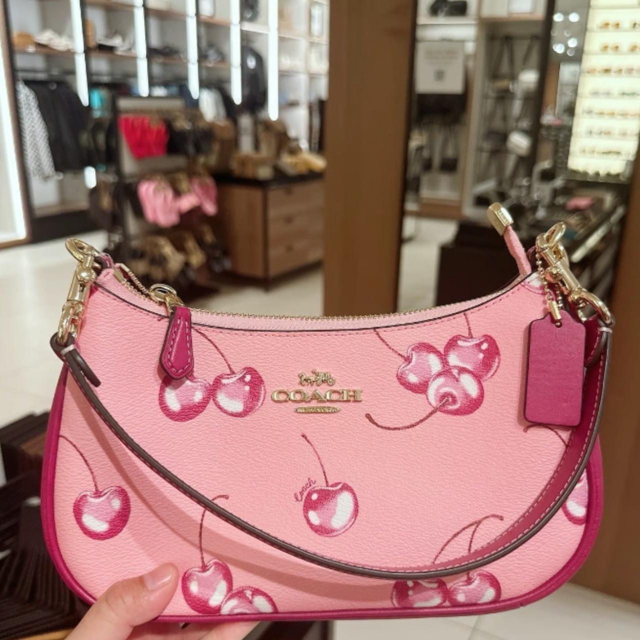 Coach Teri Shoulder Bag With Cherry Print CR290... - Depop