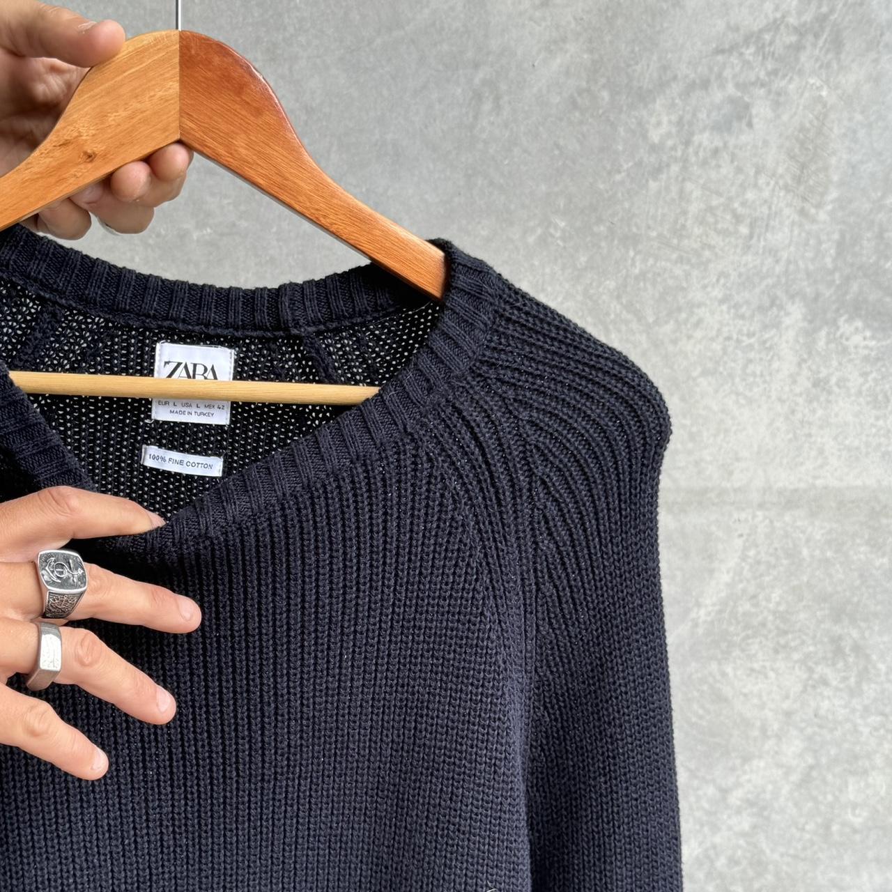 Zara navy blue knit jumper with a very nice feel to it