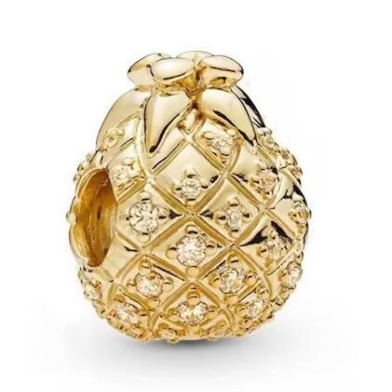 Authentic pandora PINEAPPLE Yellow GOLD charm