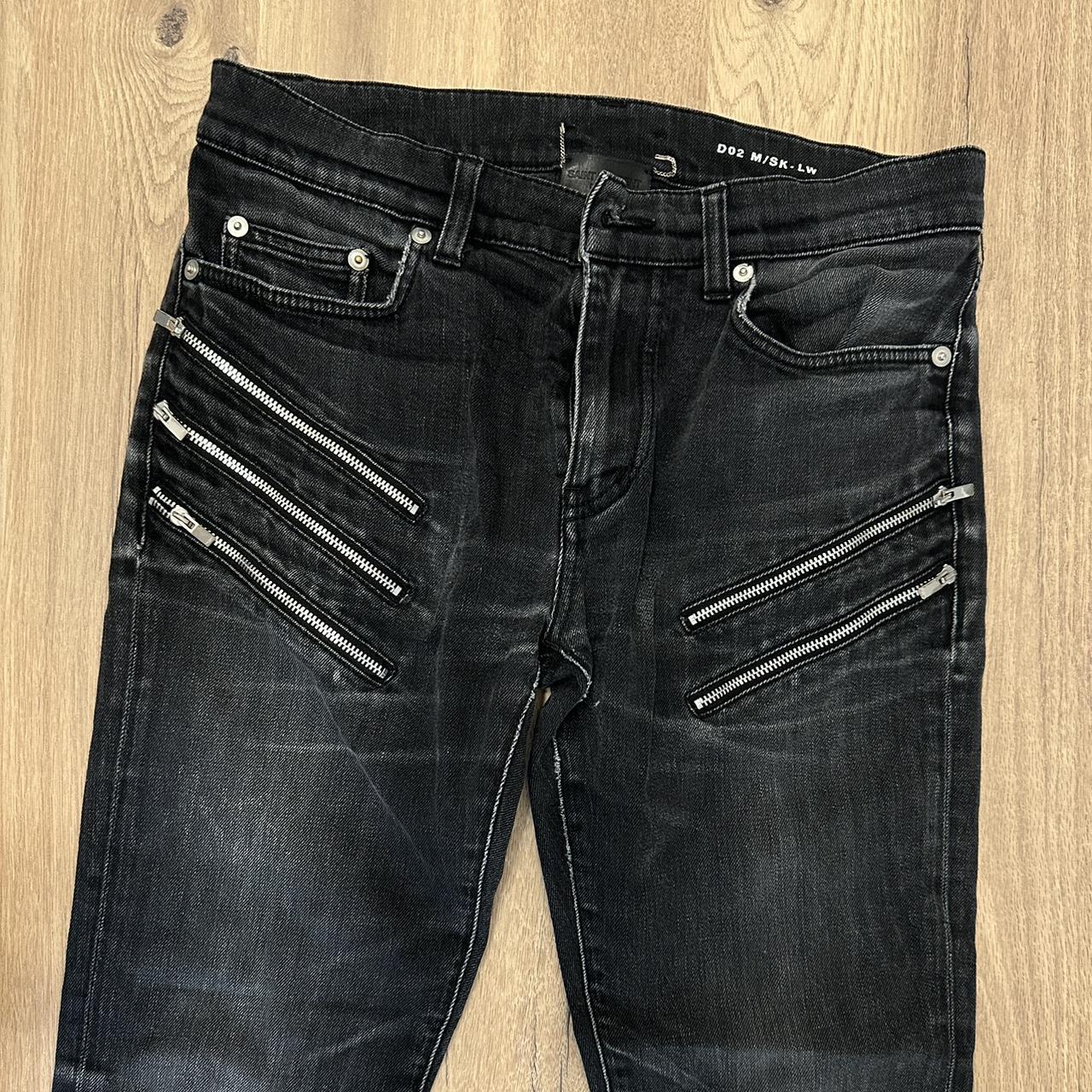 「Yves Saint Laurent」Archive Zip Denim JK YSL zipper jeans French vintage y2k Good shape. YSL | Depop