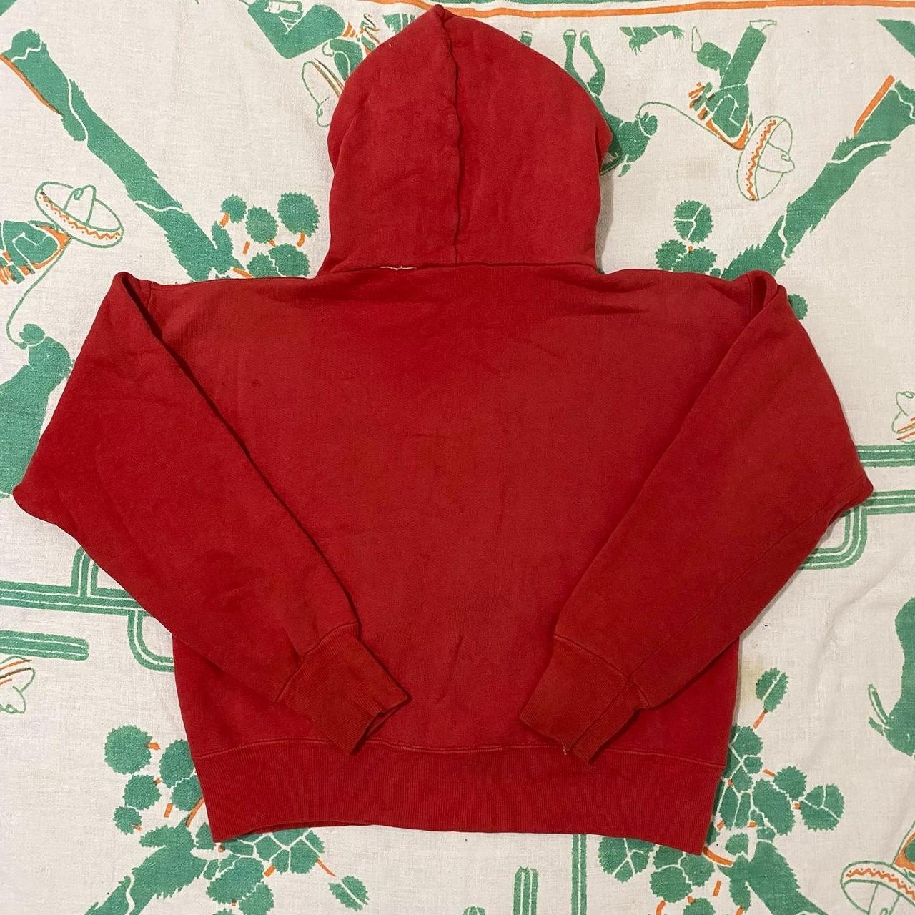 60’s vintage blank faded red hoodie Fits a size... - Depop