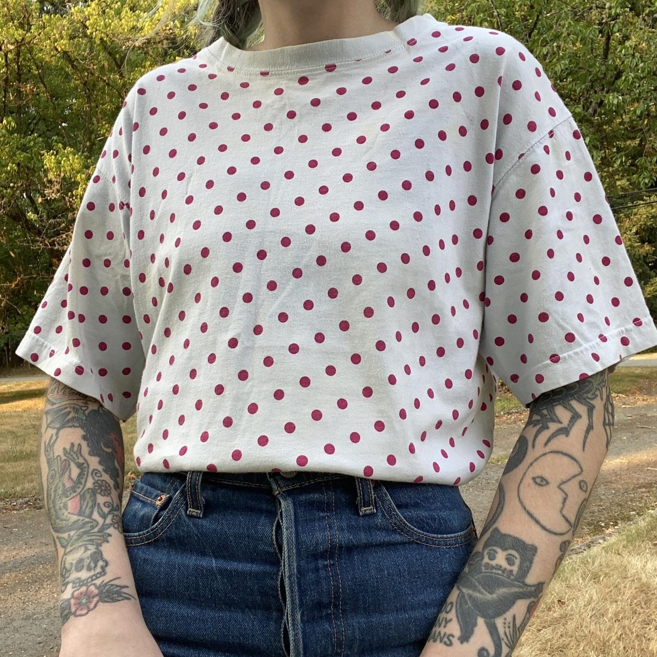 Talbots polka dot sales shirt