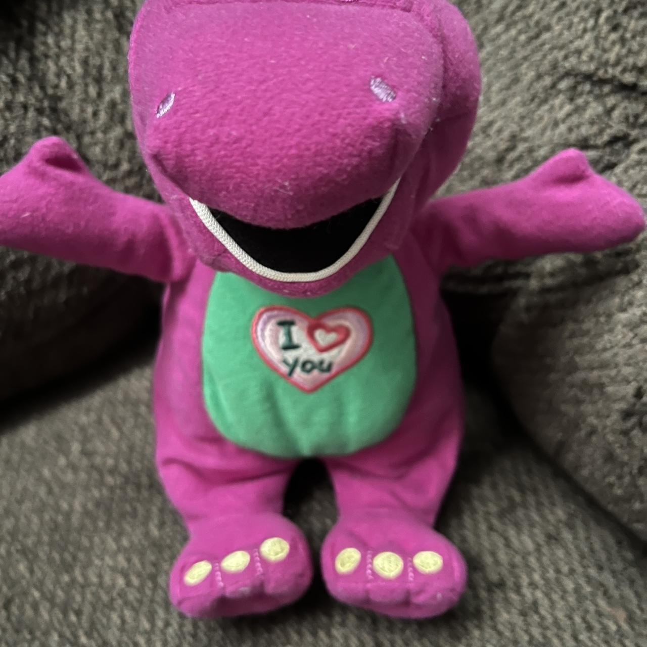 Plush 10 Barney I LOVE YOU Talking Singing Purple. Depop