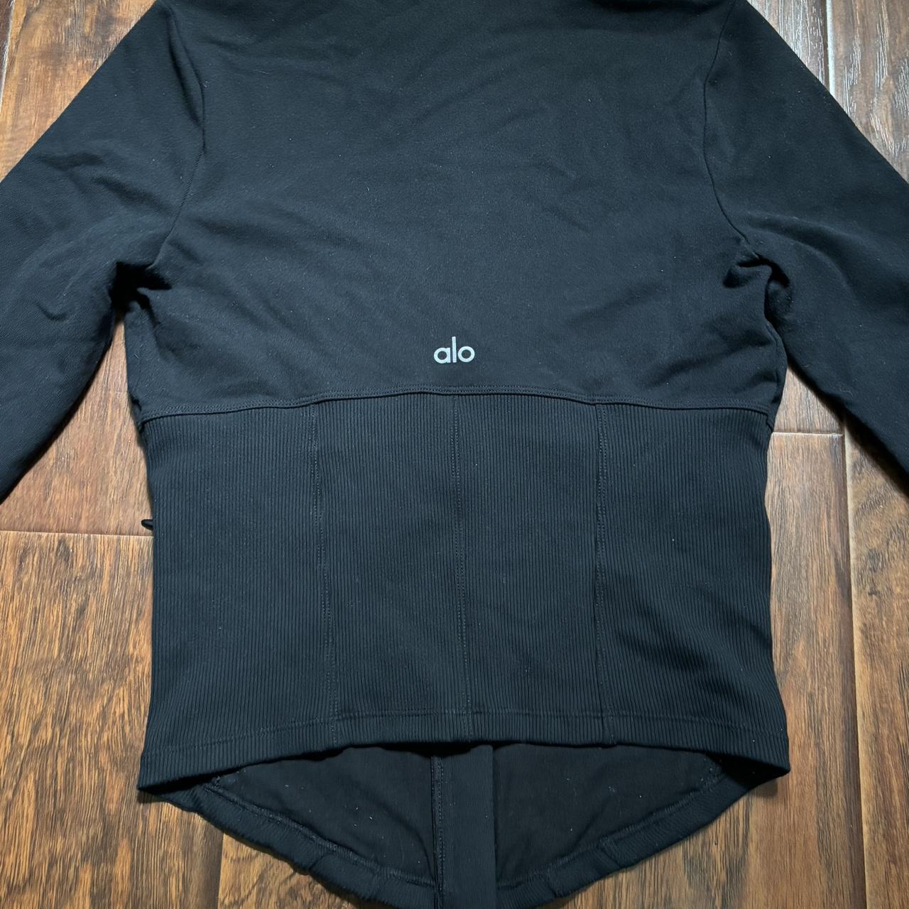 Alo Yoga Airbrush Black Corset Jacket Black | Depop