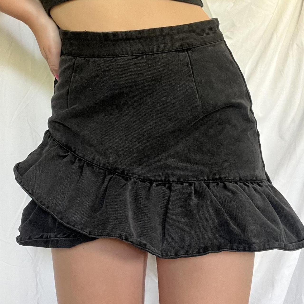 Forever 21 Denim Ruffle Skirt Never Worn Depop