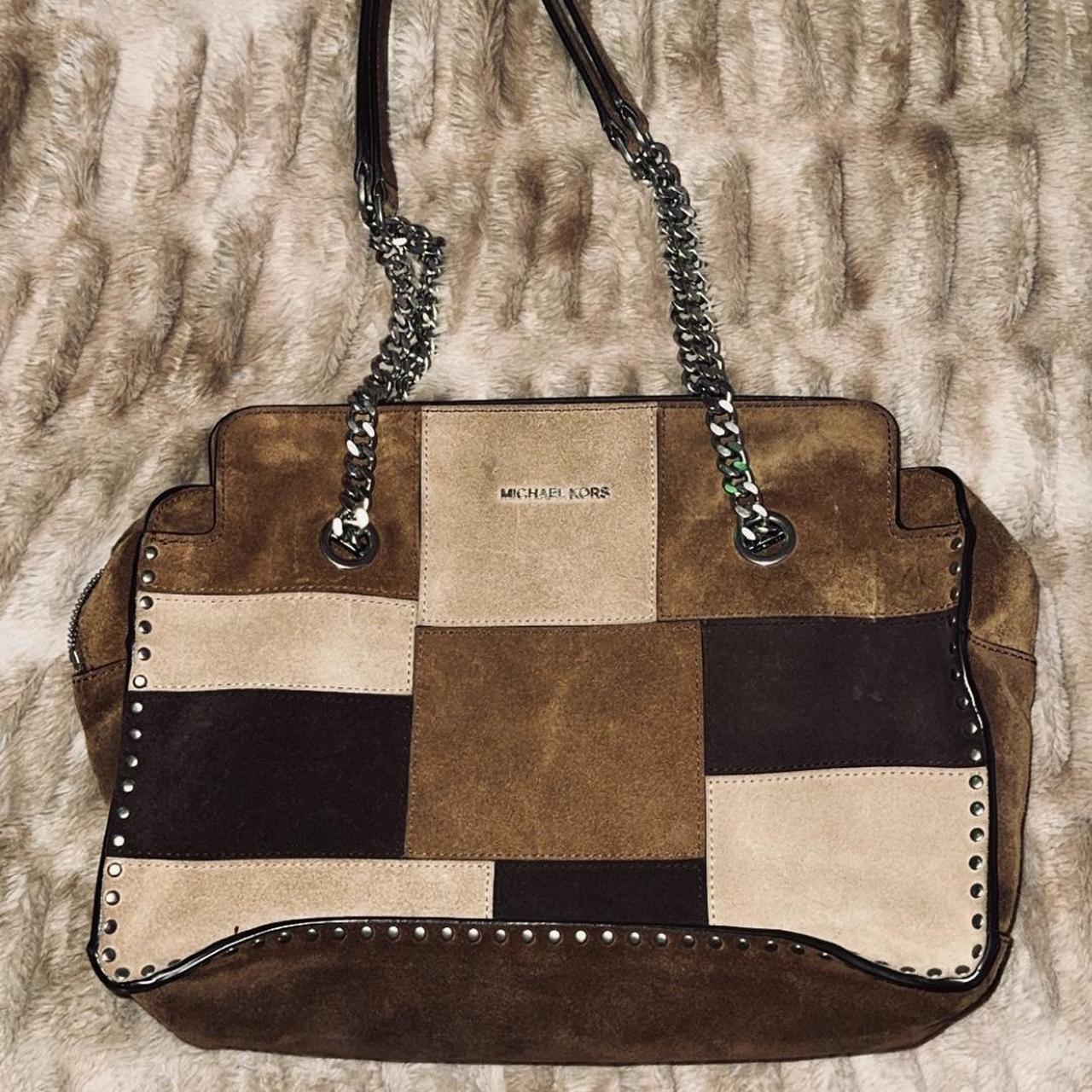 Never used suede patchwork Michael Kors shoulder bag. Depop