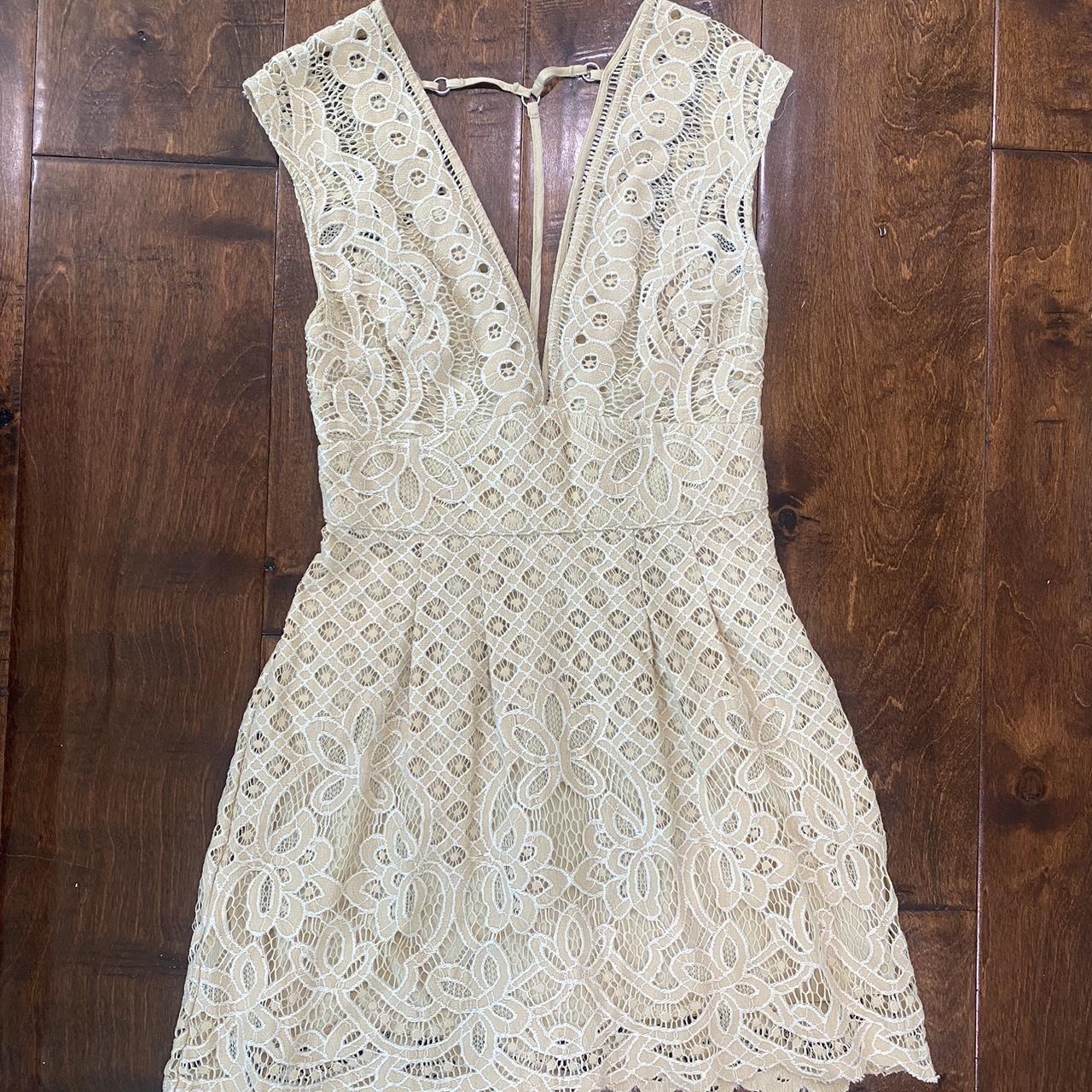 Free people cream lace dress best sale